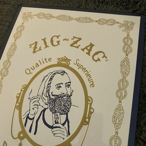 NEW ZIigZag BRAUNSTEIN FRERES FRANCE Rolling Papers TIN  12X18 RARE! - Picture 2 of 5